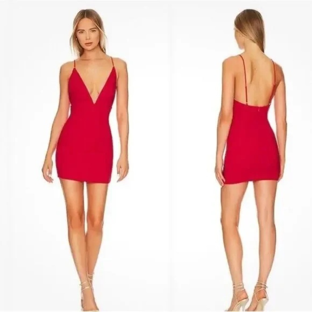 NWT Lovers and Friends Catalina Mini Dress in Cherry Red (D10)